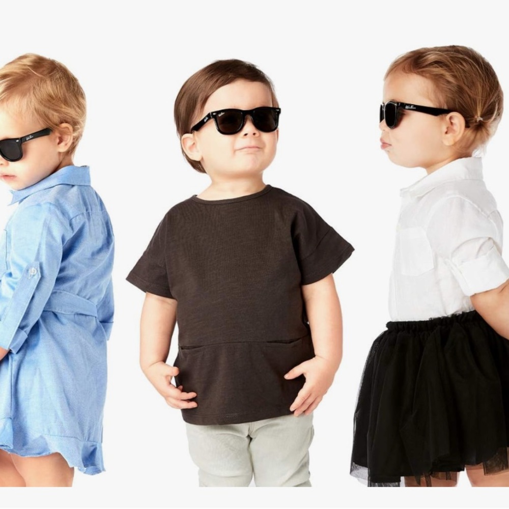 WeeFarers Black Baby Sunglasses (0-1yo) non-polarized